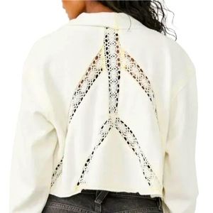 NWOT free people lost cause front tie cardigan
